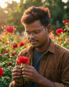 Gemini AI photo prompt copy paste trending boy rose Instagram